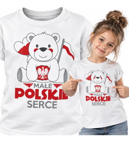 koszulka dziecięca Patriotyczna MAŁE POLSKIE SERCE